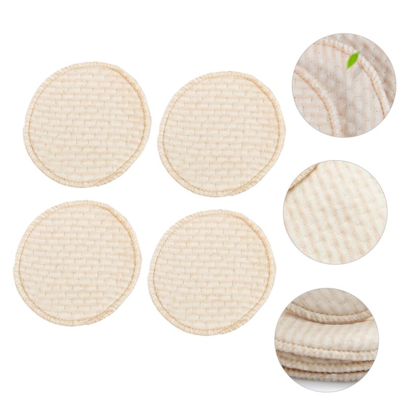 Washable Nursing Pads 4 Pack Cotton Breathable with Non Slip Adhesive for Women - Image 5