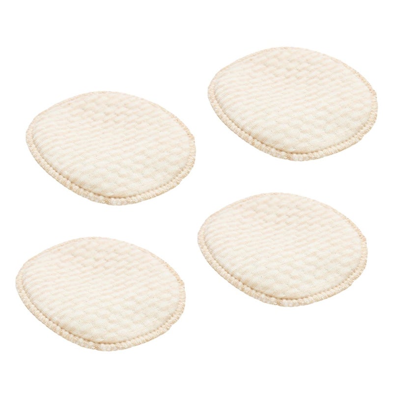 Washable Nursing Pads 4 Pack Cotton Breathable with Non Slip Adhesive for Women - Image 2