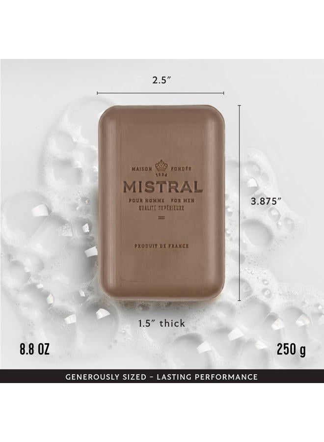 mistral Men's Teak Wood Bar Soap, Teak Wood - Image 3