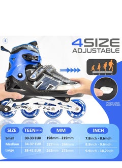 Adjustable Roller Skate Shoes For Kids & Teens| Professional & Comfortable Inline Skating Shoes With 8 Lighting Wheels For Boys - pzsku/ZF33FD1AD584D58A30A46Z/45/_/1712143492/1dd41776-6b21-4bc7-9b9b-dd468767fc07