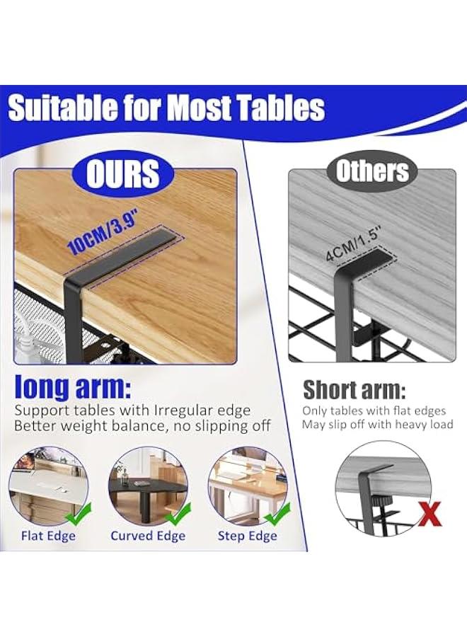موكسو صيية تظيم الكيلات تحت المكت، مظم كيلات للمكت دو ثق مع مشك لإدارة أسلاك المكت، ملحقات مظم أسلاك الكميوتر المكتي ومظمات مساحة العمل للمكت، م الميكاكوز - Image 2
