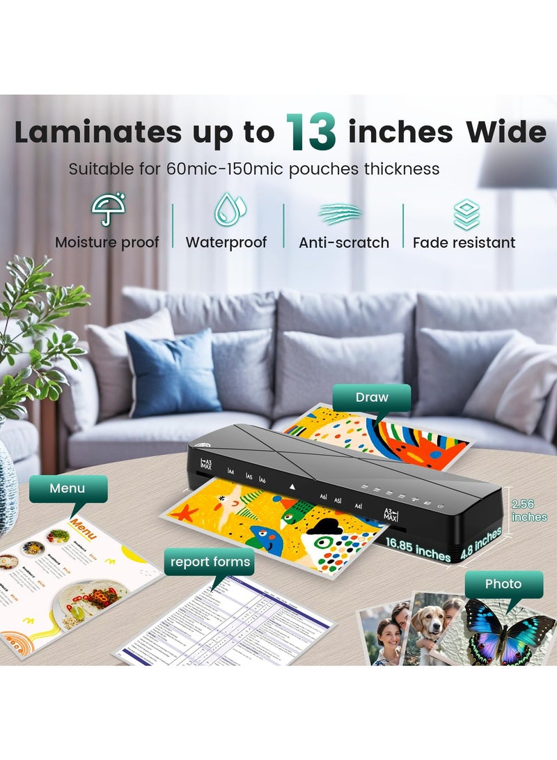 FN Laminator Machine A3 Laminating Machine with Laminating Sheets, 5-in-1 Lamination Machine with 6 Laminating Modes and Auto-Off for Home Office School - Image 5