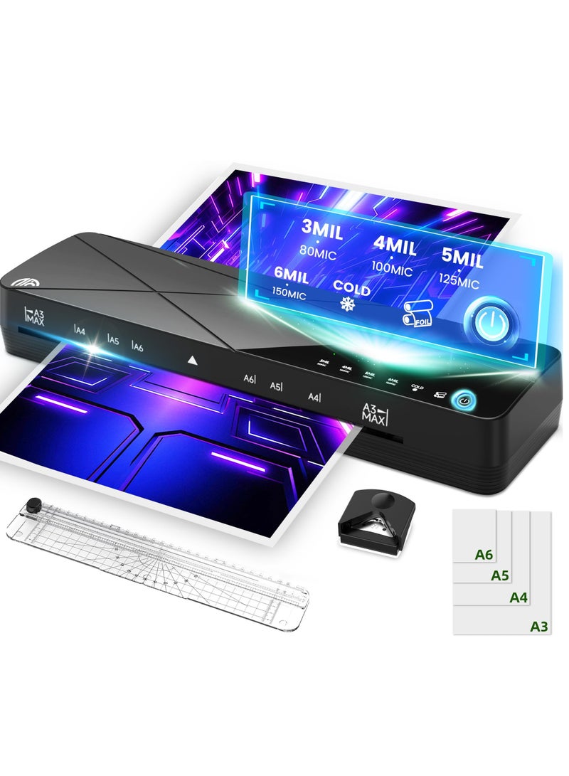 FN Laminator Machine A3 Laminating Machine with Laminating Sheets, 5-in-1 Lamination Machine with 6 Laminating Modes and Auto-Off for Home Office School - Image 1
