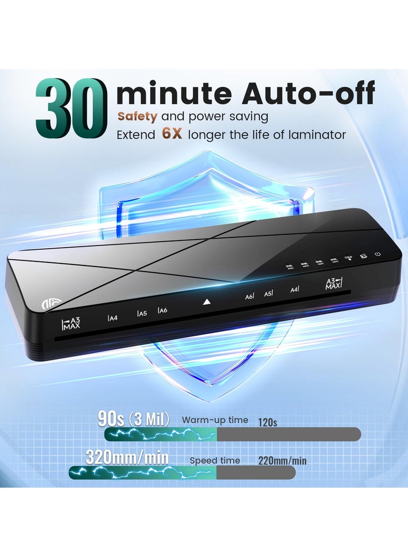 FN Laminator Machine A3 Laminating Machine with Laminating Sheets, 5-in-1 Lamination Machine with 6 Laminating Modes and Auto-Off for Home Office School - Image 3