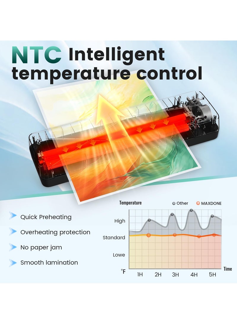 FN Laminator Machine A3 Laminating Machine with Laminating Sheets, 5-in-1 Lamination Machine with 6 Laminating Modes and Auto-Off for Home Office School - Image 4