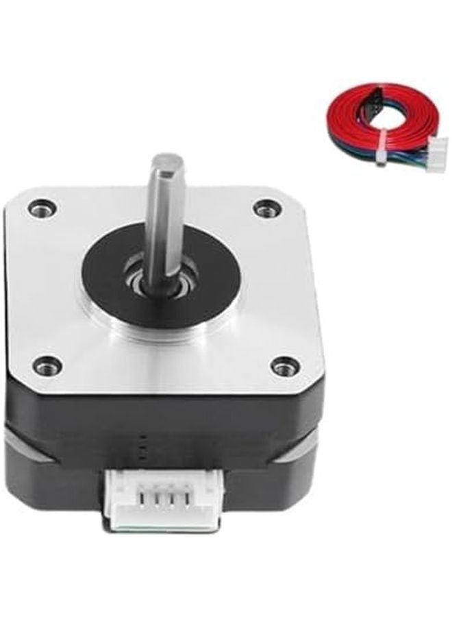 محرك خطوي Nema 17 بقوة 13 نيوتن-سنتيمتر وتيار 1 أمبير طراز 17HS4023 مقاس 42x42 ملم مع كابل طوله 1 متر لآلات التحكم الرقمي - Image 1