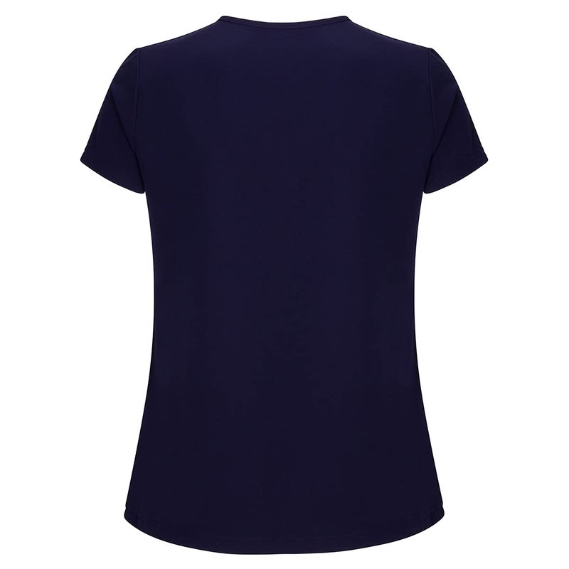 Natural Uniforms Women's Cool Stretch V-Neck Top and Cargo Pant Set (True Navy Blue, X-Small) - Image 3