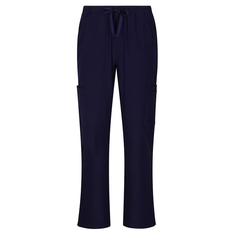 Natural Uniforms Women's Cool Stretch V-Neck Top and Cargo Pant Set (True Navy Blue, X-Small) - Image 4