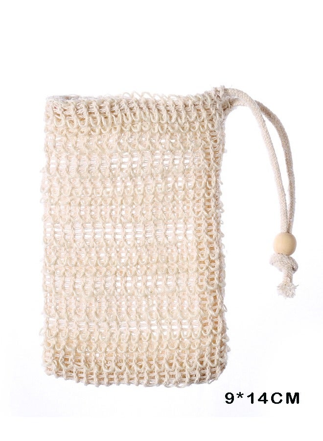 QINGYAN 5 Pcs Sisal Fiber Soap Bag, Exfoliating Soap Pouch with Drawstring, for Exfoliating Shower Scrubber  - Image 1