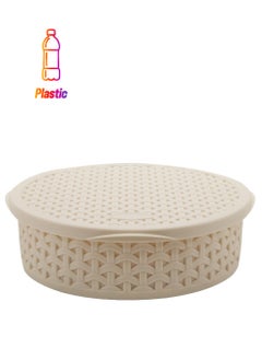 JAYPEE Jaypee Round Plastic Food Storage Container 8"-1280ml, White  - Image 1