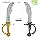 Flyekist 8 Pcs Pirate Swords for KidsPlastic Pirate Sword Set for Party FavorsTheme Birthday Party School Stage Activity Christmas Halloween Cosplay Costume DressUp Props - Image 4