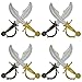 Flyekist 8 Pcs Pirate Swords for KidsPlastic Pirate Sword Set for Party FavorsTheme Birthday Party School Stage Activity Christmas Halloween Cosplay Costume DressUp Props - Image 2