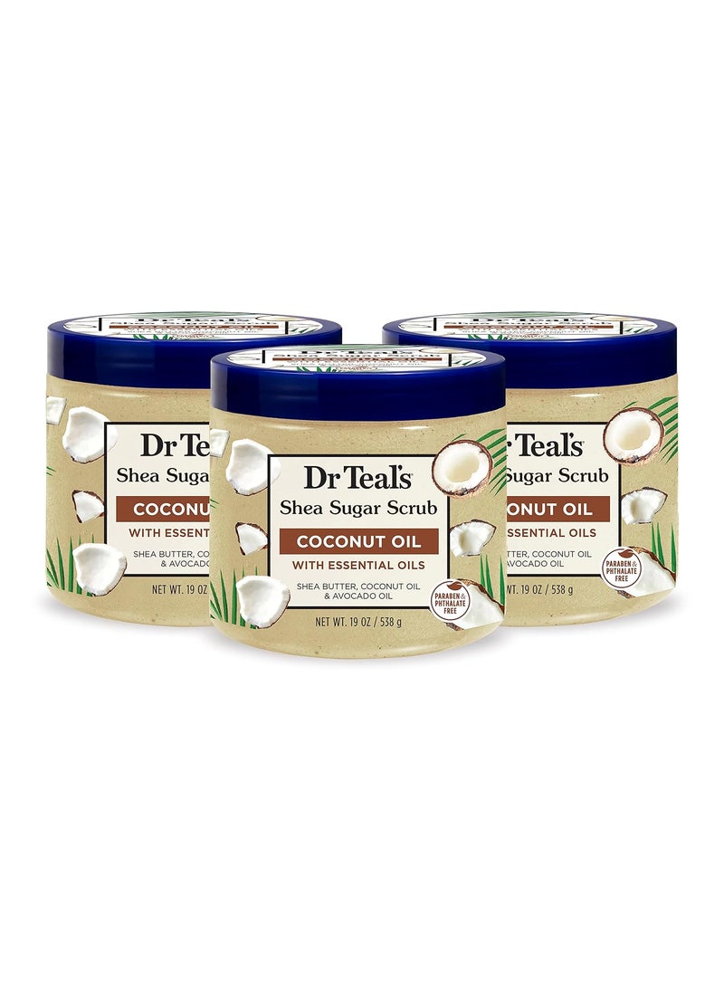 Dr Teal's Dr Teals Shea Sugar Body Scrub Coconut Oil with Essential Oils 538g  - Image 1