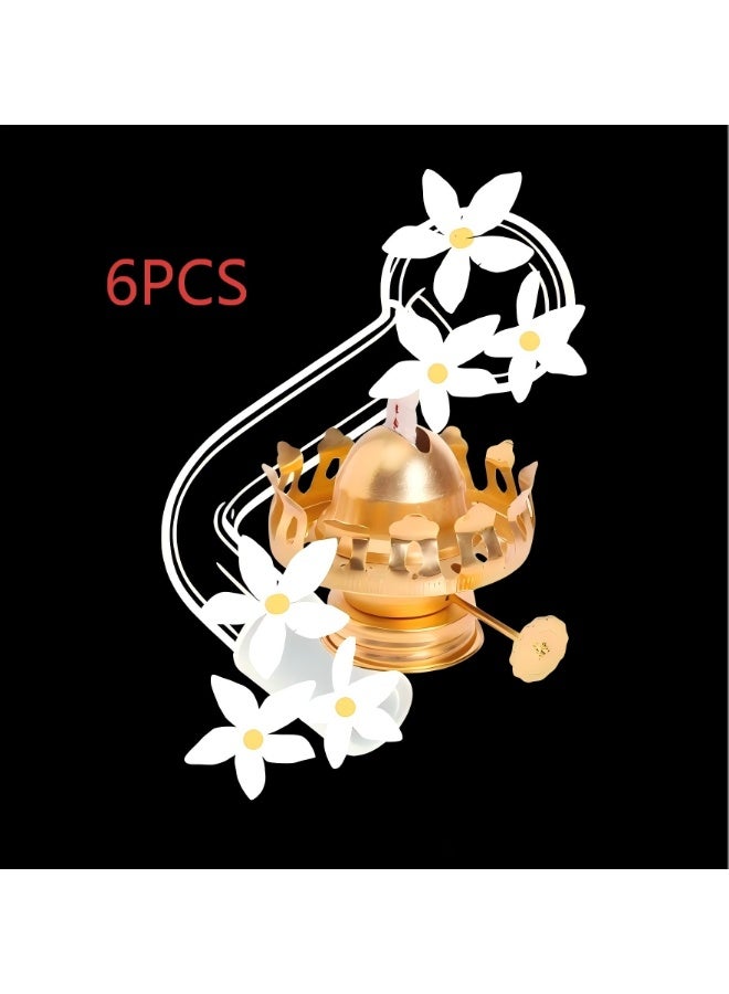 6PCS 14mm ممتازة الزجاج مصباح الزيت ، الحرف الزجاجية الرائعة ، غير قابلة للكسر للاستخدام طويل الأمد