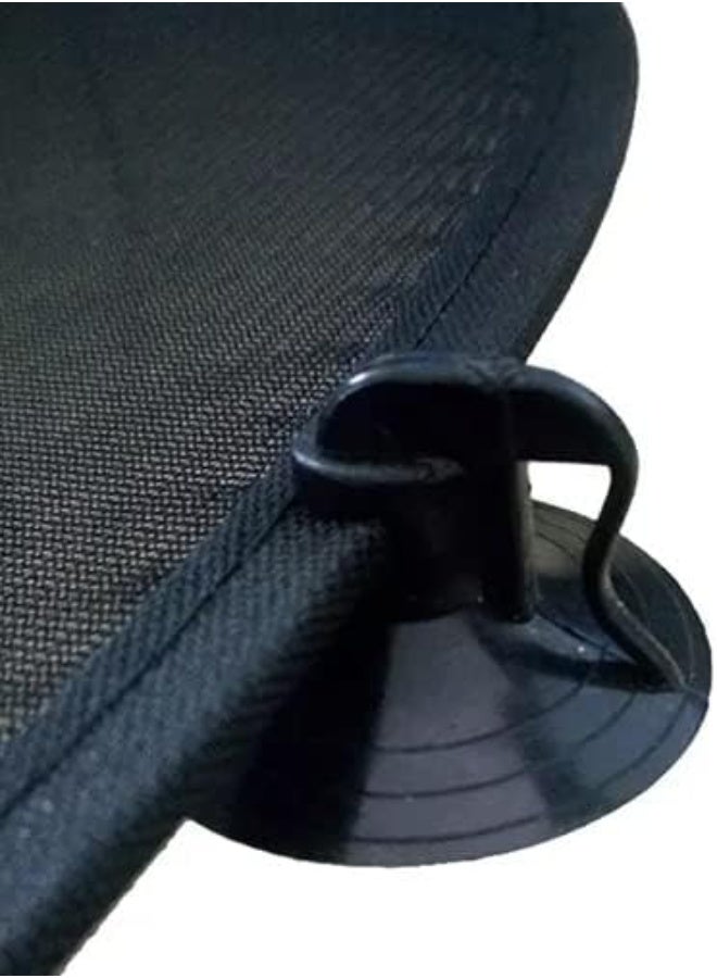 شماسة لنافذة السيارة الجانبية مع 4 اكواب شفط، شماسة عالمية جانبية للسيارة سهلة التركيب باقصى قدر من الثبات لحماية الاطفال والحيوانات الاليفة - شبة دائرية قطعتان - اشكال اطفال (2 قطعه) - Image 3