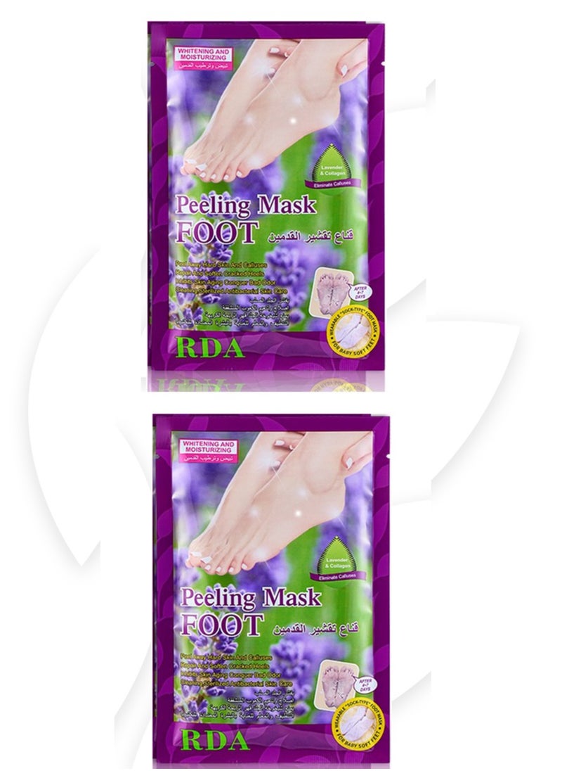 RDA - Socks Exfoliating Foot Mask Moisturizing and Whitening Feet 40g - 2 pieces - Image 1