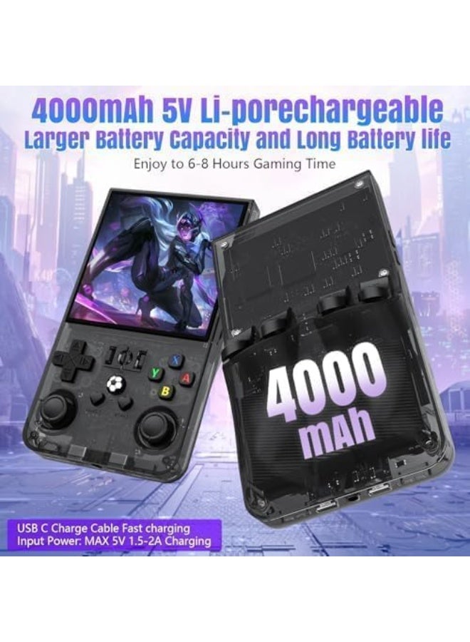 ELTRAZONE R36MAX Handheld Game Console, 2025 Upgraded R36S Portable Gaming Device with Open Source Linux System, 4.0-inch HD IPS Display, 4K Output Support, Retro Video Console with High-Performance Controls (Black) - Image 3
