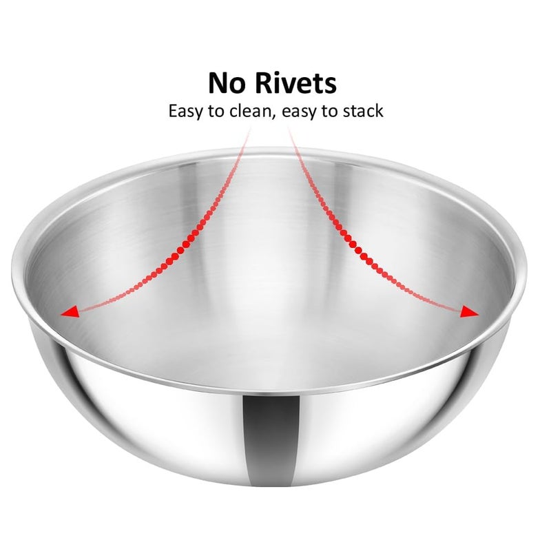 Hawkins Hawkins Kitchen Pack Triply Stainless Steel Metro Kadhai, Tasla, Kadai, (3, 2 Litre, 2.5 Litre and 3 Litre) - Image 5