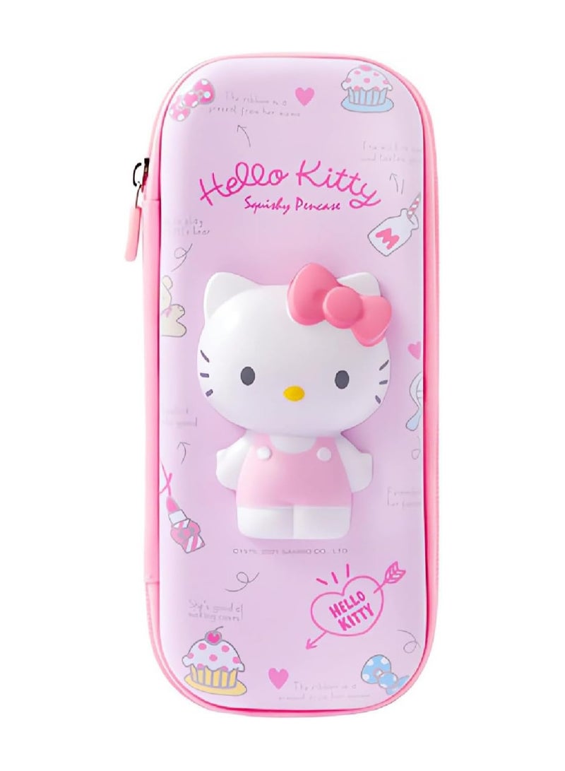 AUTOYSUR Pencil Case,pen storage box 3D stereo cartoon cute pencil case and pencil cap great gift for girls and boys (Hello Kitty) - Image 2
