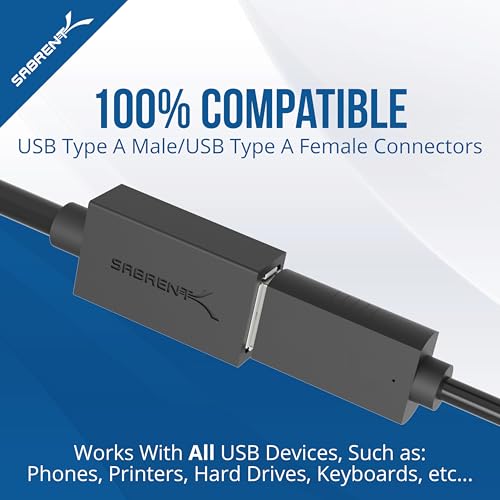 SABRENT 22AWG USB 3.0 Extension Cable A Male to A Female [Black] 3 Feet (CB-3030) - Image 3