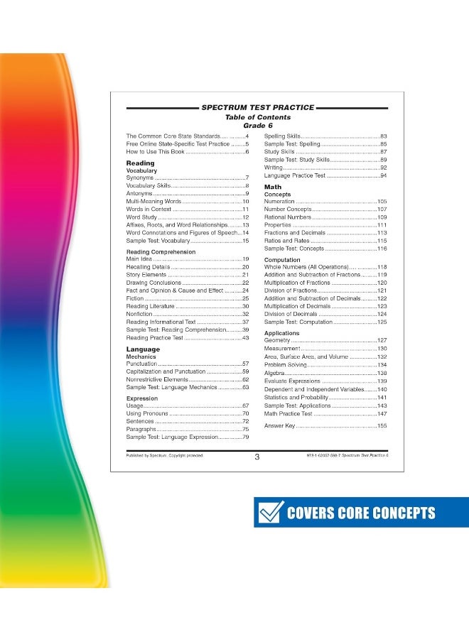 Spectrum Test Practice, Grade 6: Volume 66  - Image 3