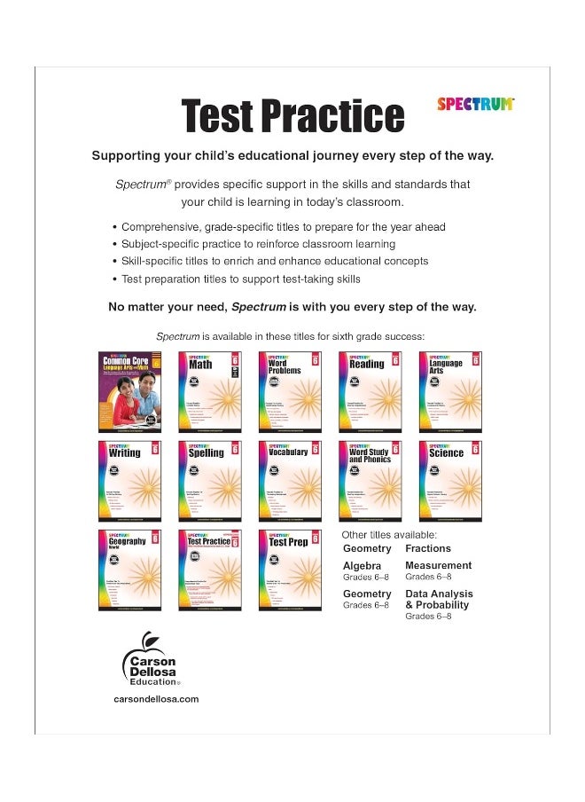 Spectrum Test Practice, Grade 6: Volume 66  - Image 2