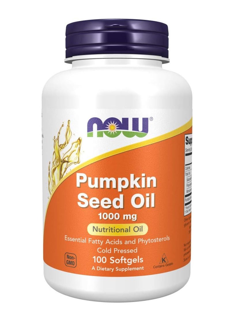 now Pumpkin Seed Oil 1000 mg 100 softgels