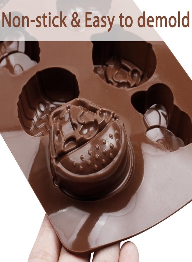 Fchil Easter Silicone Chocolate Molds, Brown Bunny and Egg Candy Making Tray, 2 Pack Non-Stick Baking Molds for Holiday Treats - Image 4