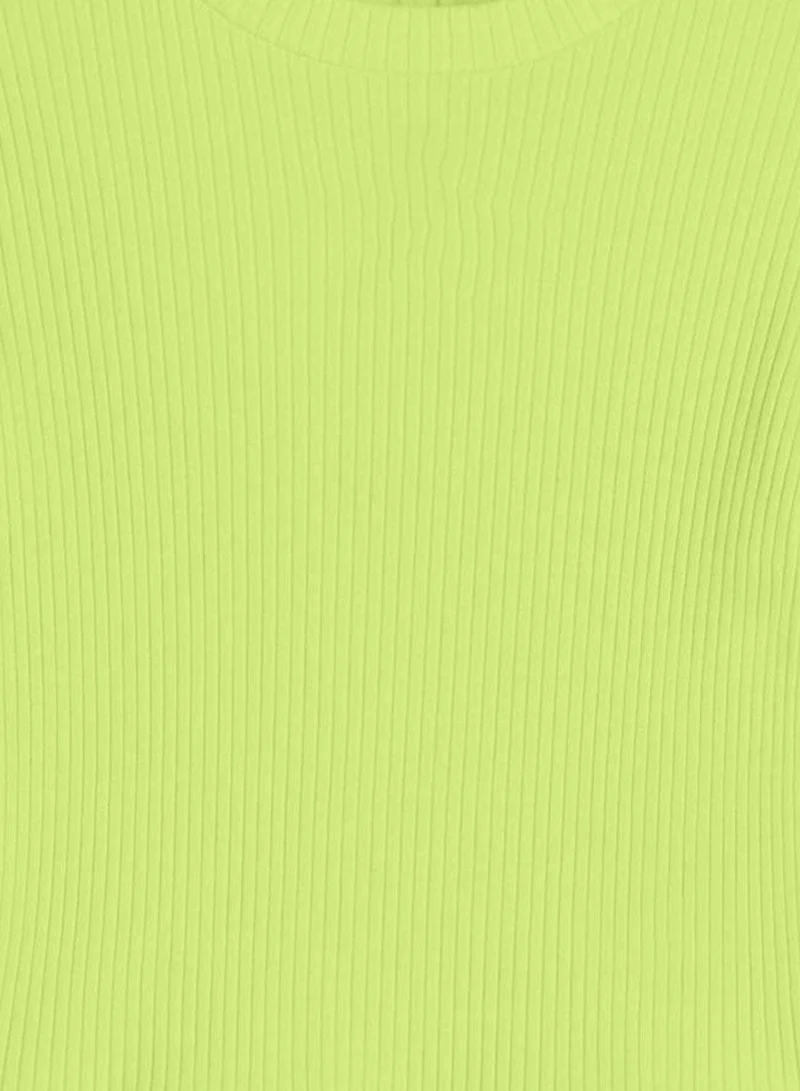 Bonkids Regular Fit Printed Neon And Green Cotton T-Shirt For Girls Round Neck Flat Collar Pull On 100 % Cotton