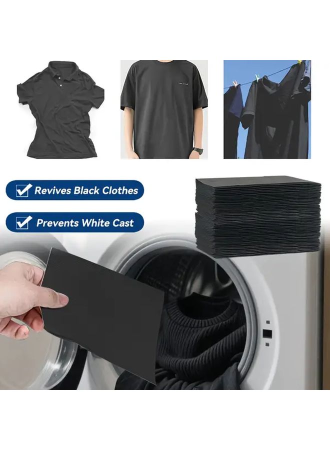 Wardrobe Color Enhancer 5 Sheets 4 33x5 51 Inch For Black Dark Clothes Restores Shine Prevents Fading - Image 1