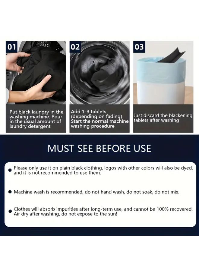Wardrobe Color Enhancer 5 Sheets 4 33x5 51 Inch For Black Dark Clothes Restores Shine Prevents Fading - Image 3