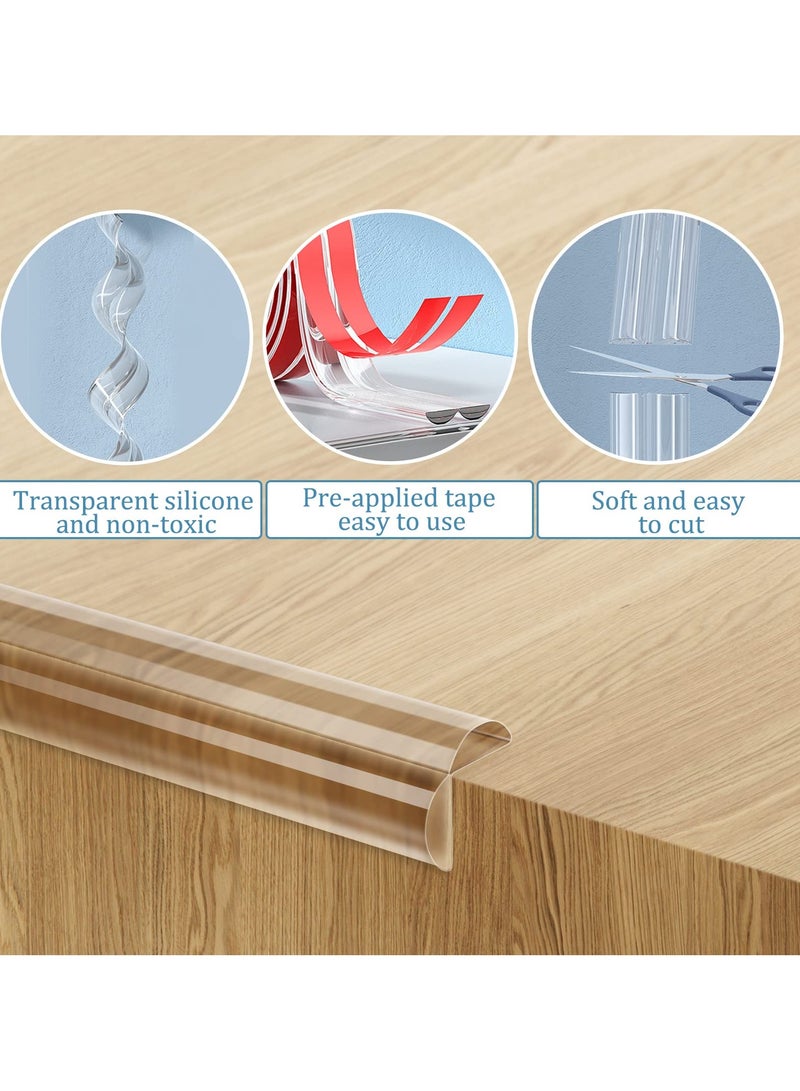 Baby Protection, Upgraded Seamless, Edge Protection Pvc 100% Transparent Silicone, Children'S Soft Corner Protector For Child Safety, Children'S Drawer Furniture Cabinet Bumper (3 M * 1.5 CM(Width)), Length Approximately 9.84 Feet - Image 2