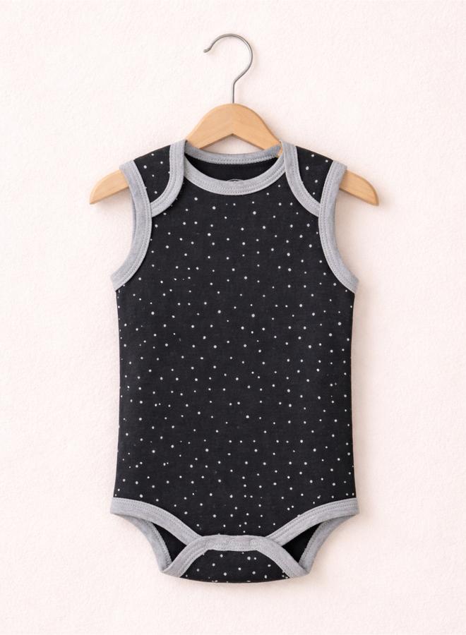 Mothers Choice Pack Of 3 -Heart Print Sleeveless Bodysuit - Image 4