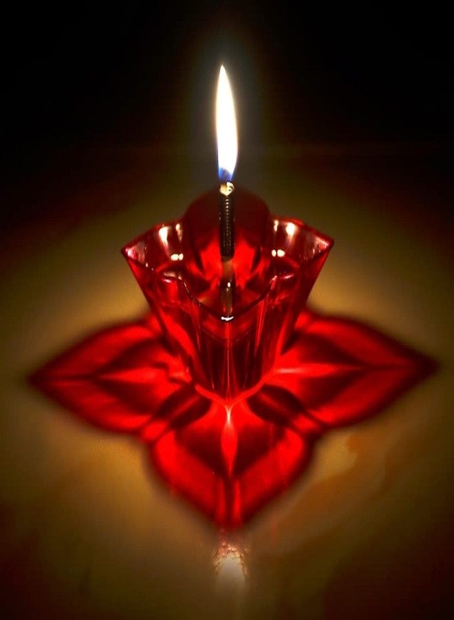 ELRINZA 3D Reflection Shadow Combo Special Reusable Colourful | Multi Pattern |Diwali Oil Diva | Diwali Decoration | Lamps for Pooja | Home Decoration Indoor & Outdoor (Pack of 12) - Image 2