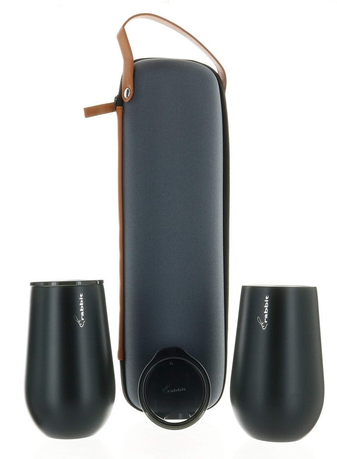 Rabbit Wine to Go - Set of 3 | Wine Bottle Insulation Bag with Handle | Includes 2 Stainless Steel Tumblers with Lids | For On-the-Go Travel such as Picnic, Hiking, and Barbeques - Image 4