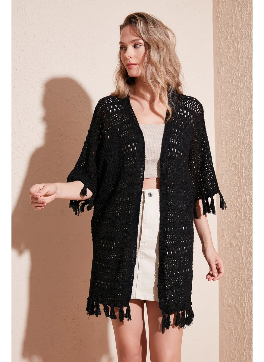 Lela Openwork Knitted Cardigan Women's Cardigan 6071485D24