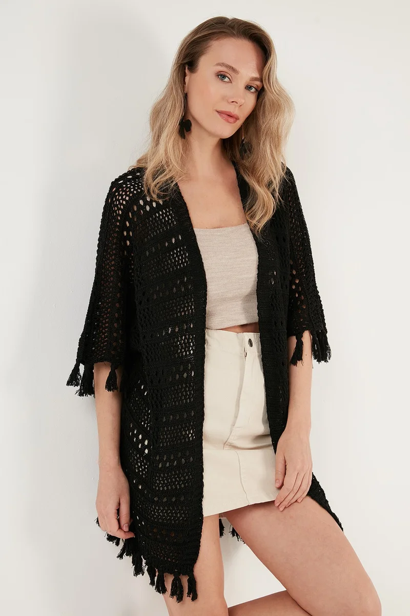Lela Openwork Knitted Cardigan Women's Cardigan 6071485D24