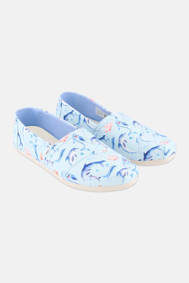 TOMS Women Slip On Shoes, Light Blue - Image 1