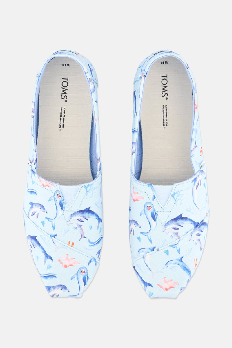 TOMS Women Slip On Shoes, Light Blue - Image 2