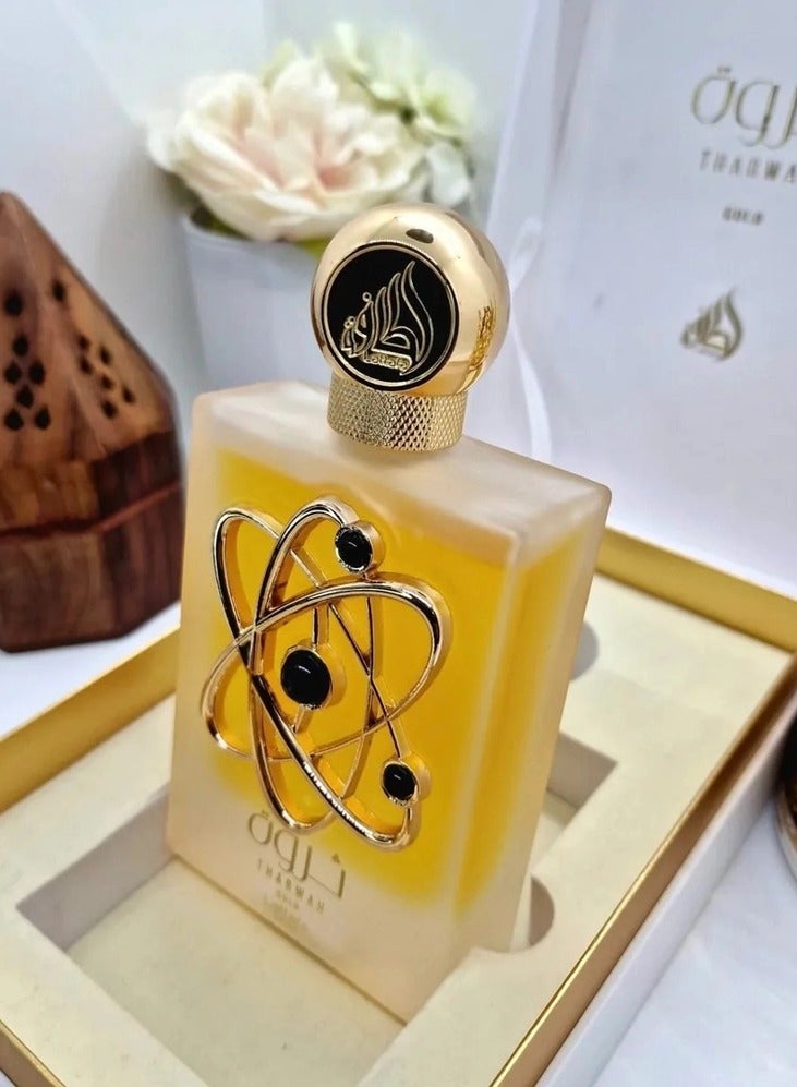 Lattafa Tharwah Gold for Unisex Eau de parfum 100ml - Image 4