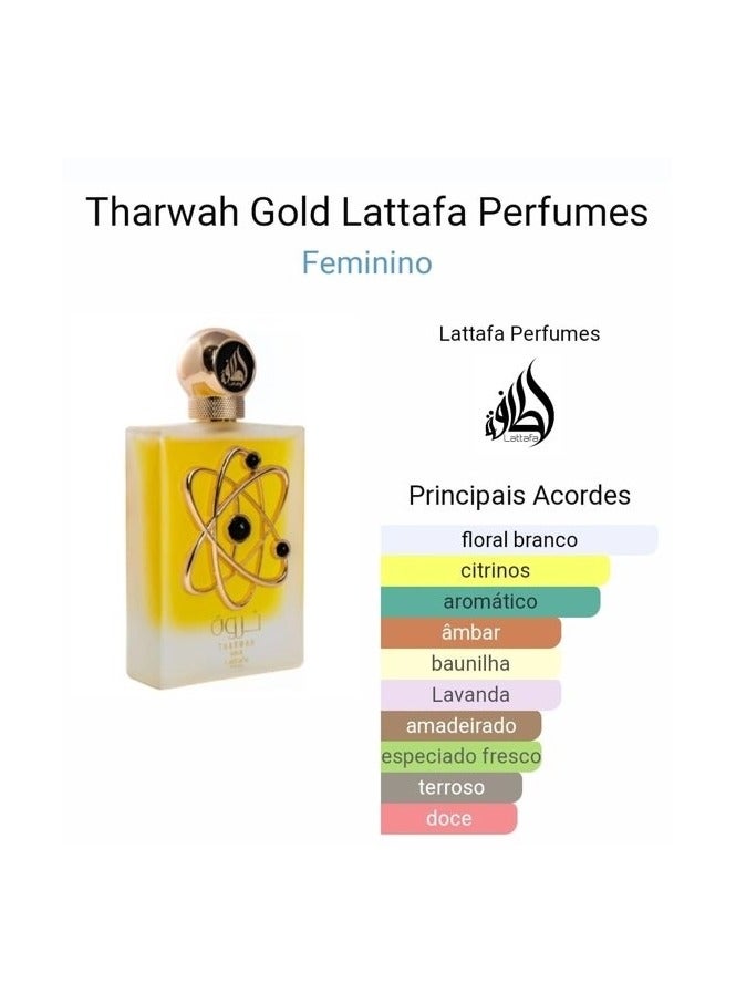 Lattafa Tharwah Gold for Unisex Eau de parfum 100ml - Image 5