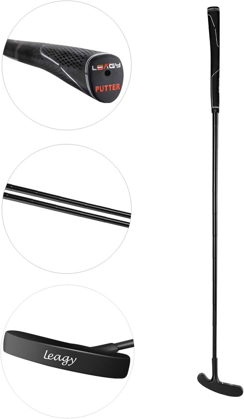 LEAGY Timeless Classic Golf Putter 35" Length - Putt Putt Style Two-Way Head and Premium Rubber Grip for Male & Female Right or Left Handed Golfers - Image 1