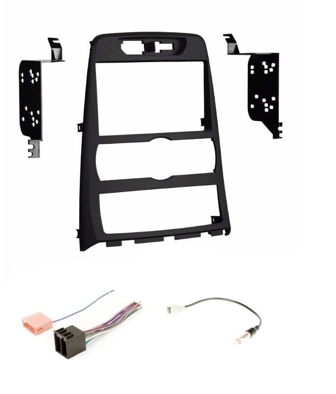 ASC Audio Double Din Car Stereo Radio Dash Kit, Wire Harness, and Antenna Adapter Combo Made for 2010 2011 Hyundai Genesis Coupe w/Auto A/C - Image 5
