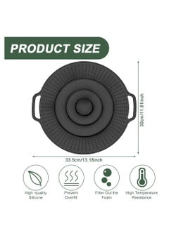 KASTWAVE Pot Cover Spill Stopper Lid, Silicone Spill Stopper Reusable Boil Over Spill Stopper Lid Multifunctional Overflow Stopper Lid for Pans and Pots Boil Kitchen Over Safeguard(11.8 Inch)  - Image 2