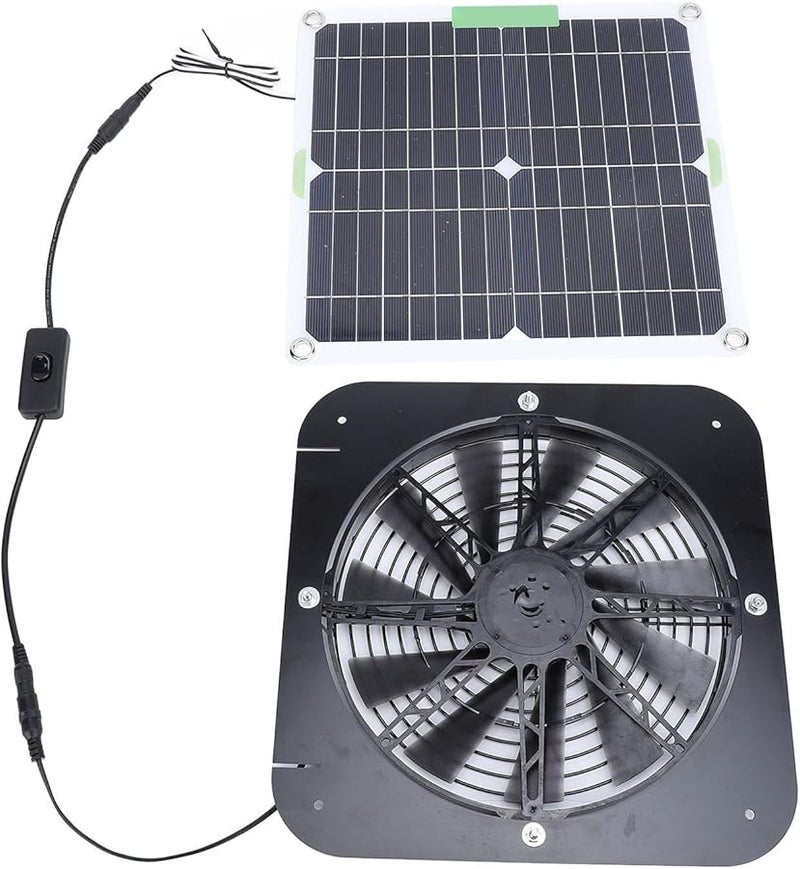 13 5 Inch 100W Solar Exhaust Fan Monocrystalline Panel For Greenhouse Chicken Coop - Image 5