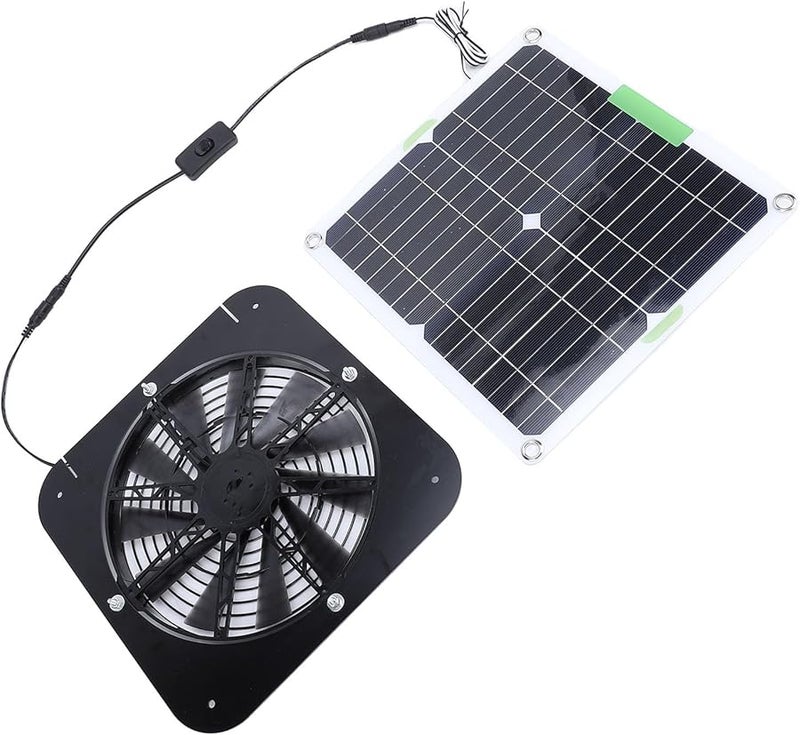 13 5 Inch 100W Solar Exhaust Fan Monocrystalline Panel For Greenhouse Chicken Coop - Image 3