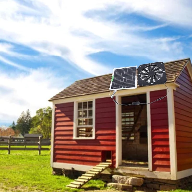 13 5 Inch 100W Solar Exhaust Fan Monocrystalline Panel For Greenhouse Chicken Coop - Image 4