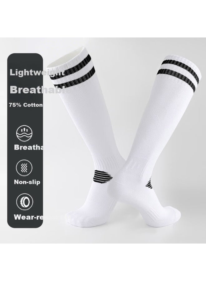 CASPIAN WOLF Lihai Wolf Men's Cotton Long Over-the-knee Football Socks Thin Non-slip Breathable Sports Socks Children's Football Training Socks - Image 1