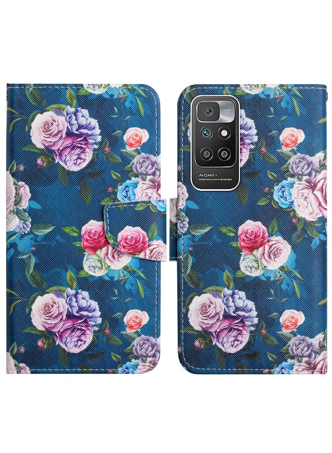 The Bros Case For Xiaomi Redmi 10 Painted Pattern Flip Leather Phone Case