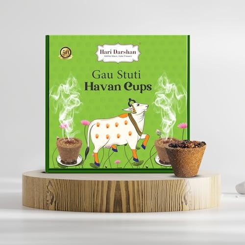 Hari Darshan Sambrani Cups Combo – 48 pcs | Sambrani Dhoop Cup | Organic Dhoop for Pooja Havan | Devgandh Cow Dung | Guggal Loban for Home & Meditation (Pack of 4, 12 Each + 1 Burner Plate) - Image 2